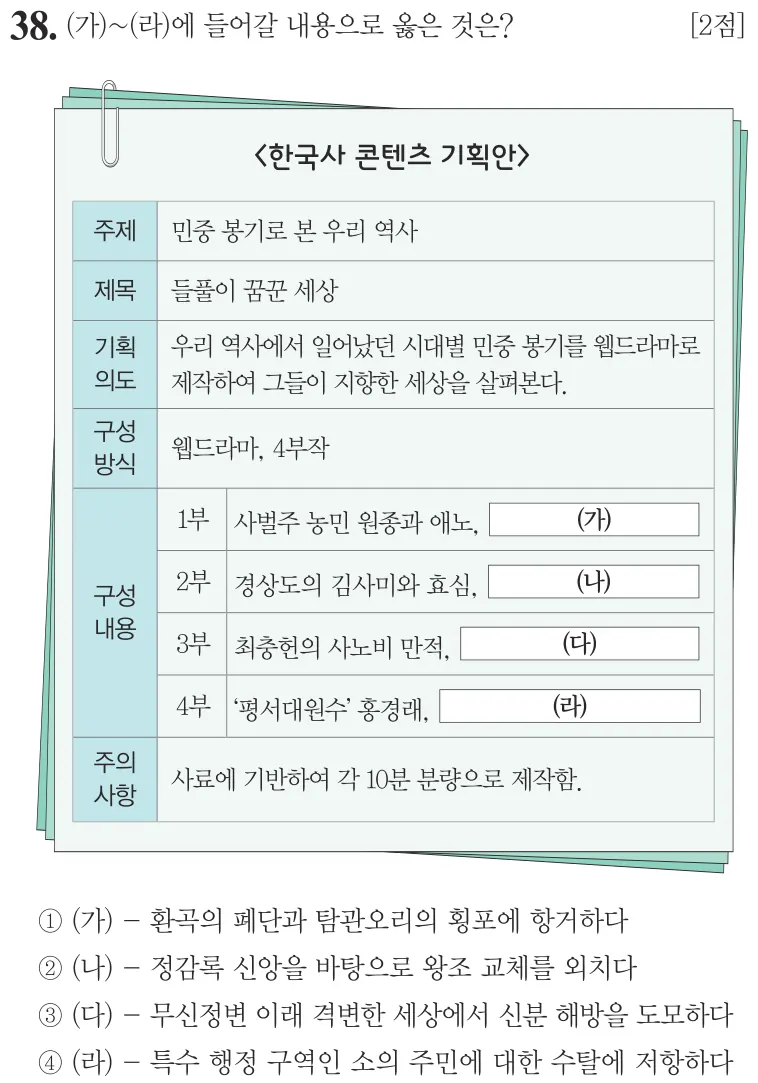 제57회 기본 38번 문제지 원본