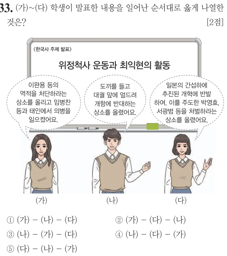 제57회 심화 33번 문제지 원본