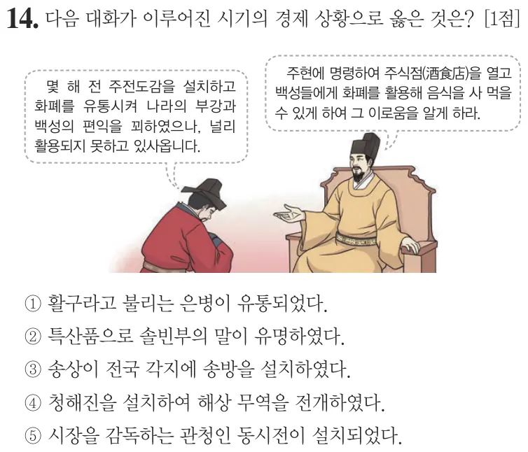 제58회 심화 14번 문제지 원본