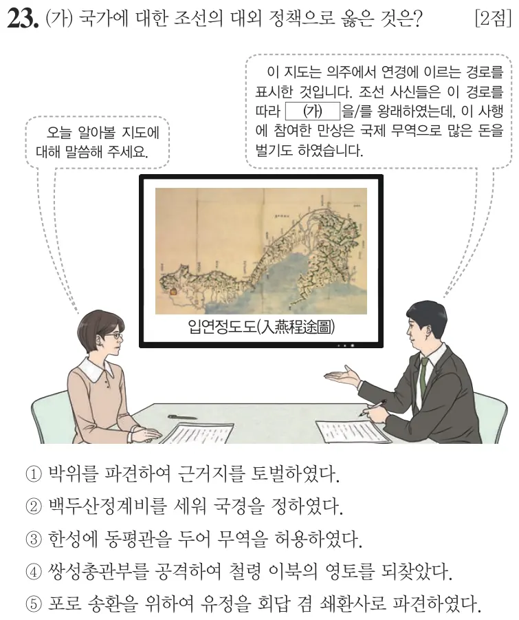 제58회 심화 23번 문제지 원본