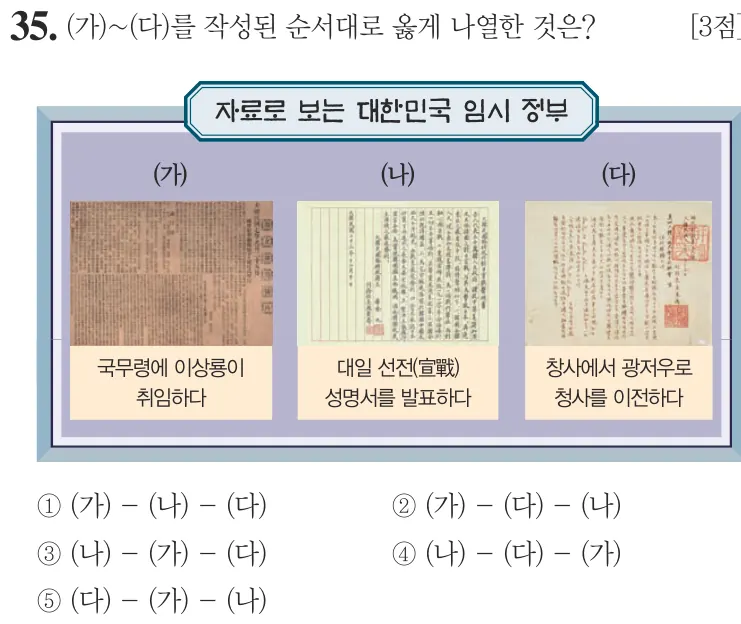 제58회 심화 35번 문제지 원본