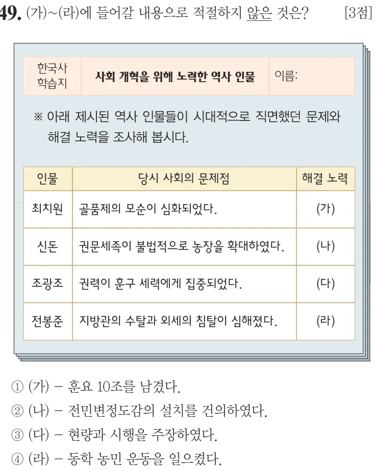 제60회 기본 49번 문제지 원본