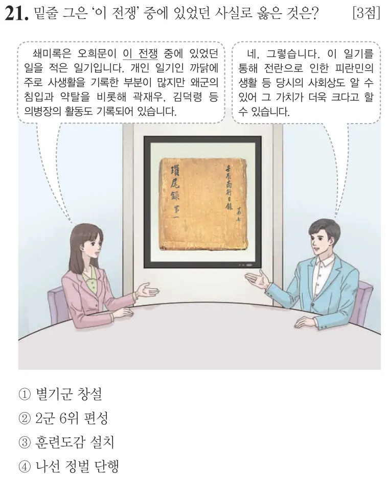 제61회 기본 21번 문제지 원본