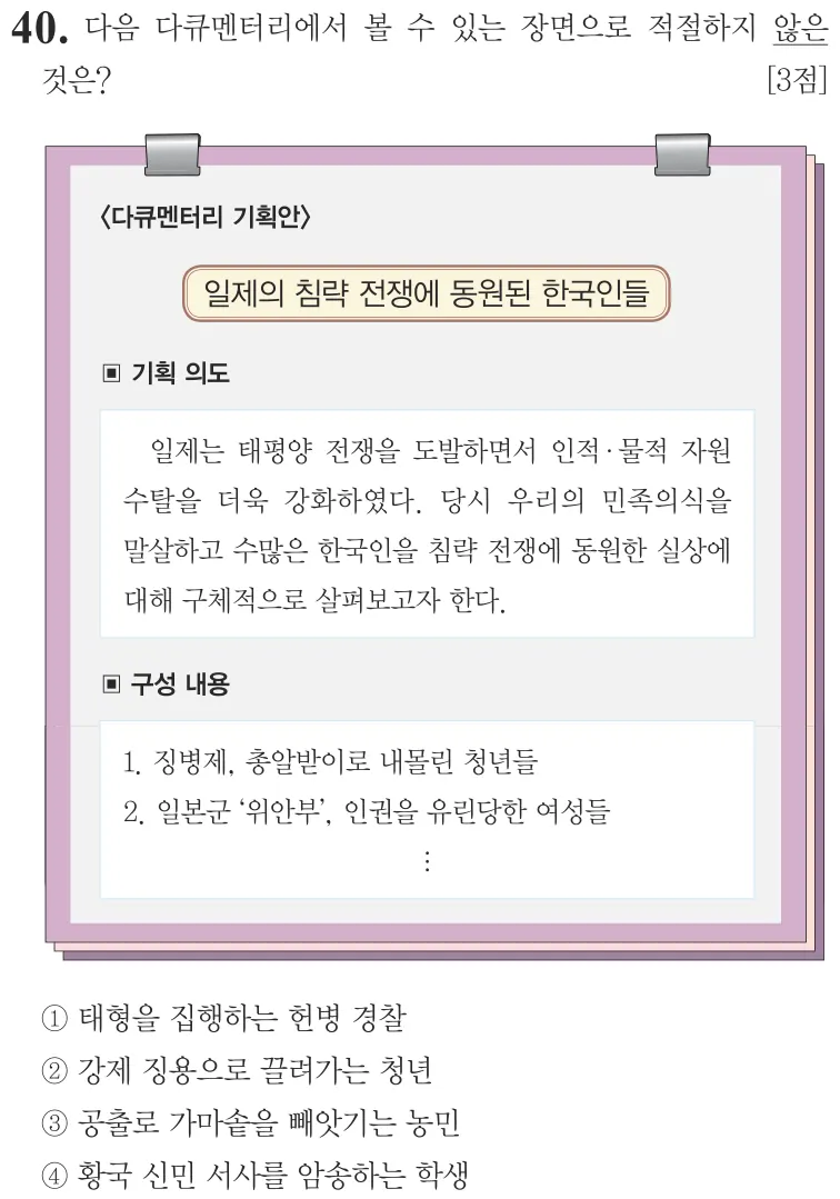 제61회 기본 40번 문제지 원본