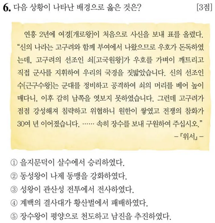 제61회 심화 6번 문제지 원본