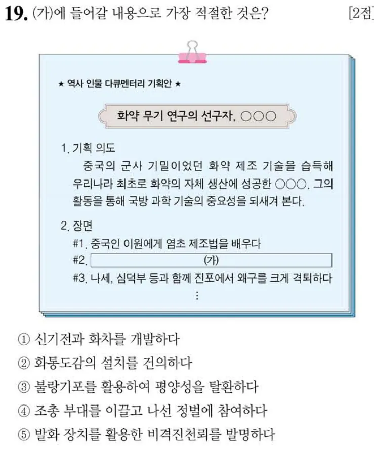 제61회 심화 19번 문제지 원본