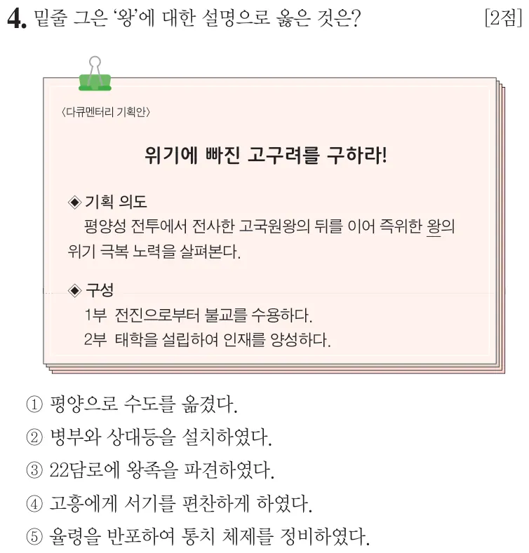 제62회 심화 4번 문제지 원본