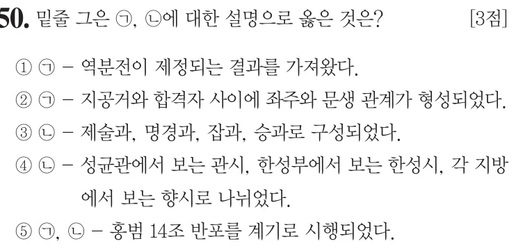 제62회 심화 50번 문제지 원본