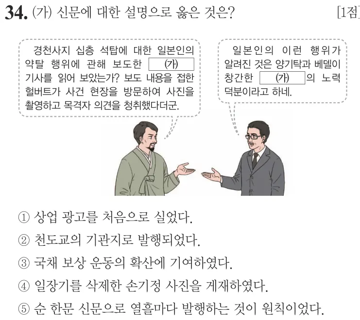 제64회 심화 34번 문제지 원본