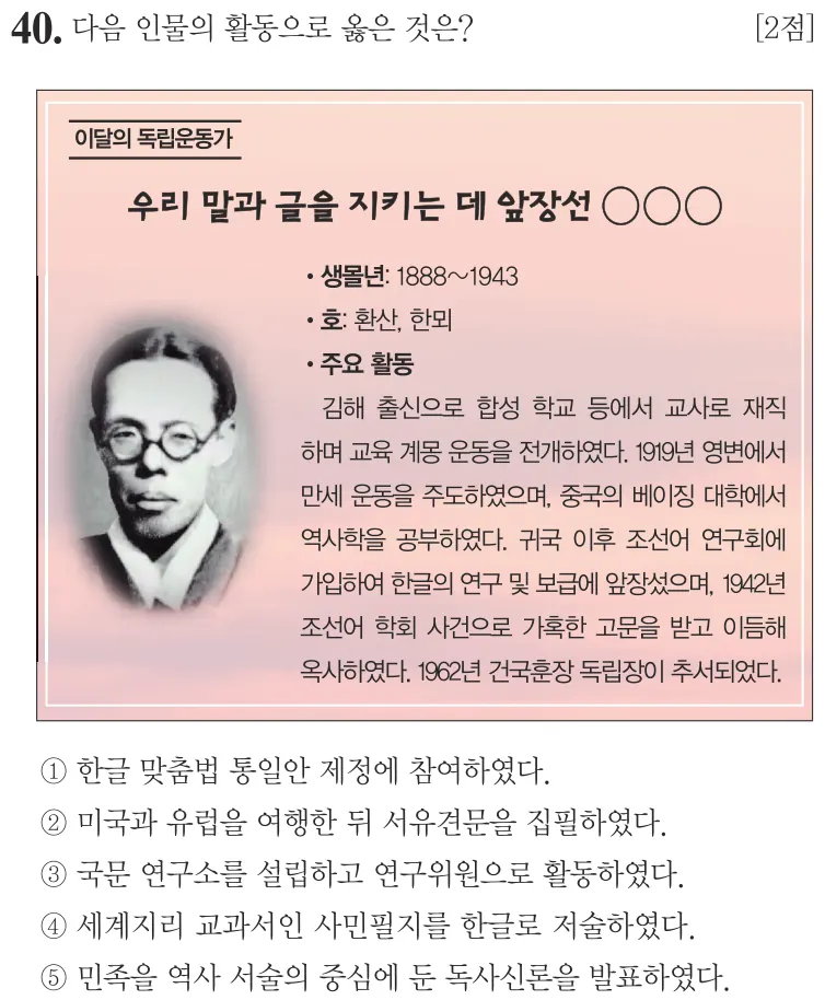 제64회 심화 40번 문제지 원본