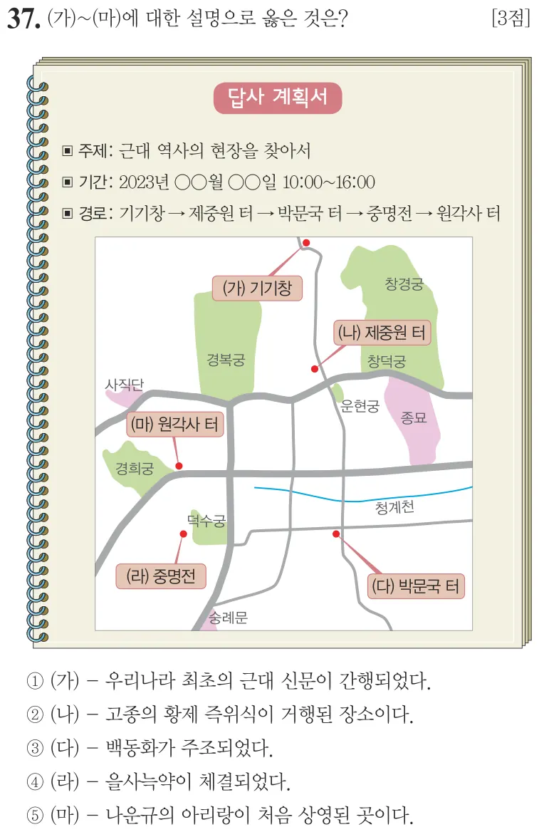 제65회 심화 37번 문제지 원본