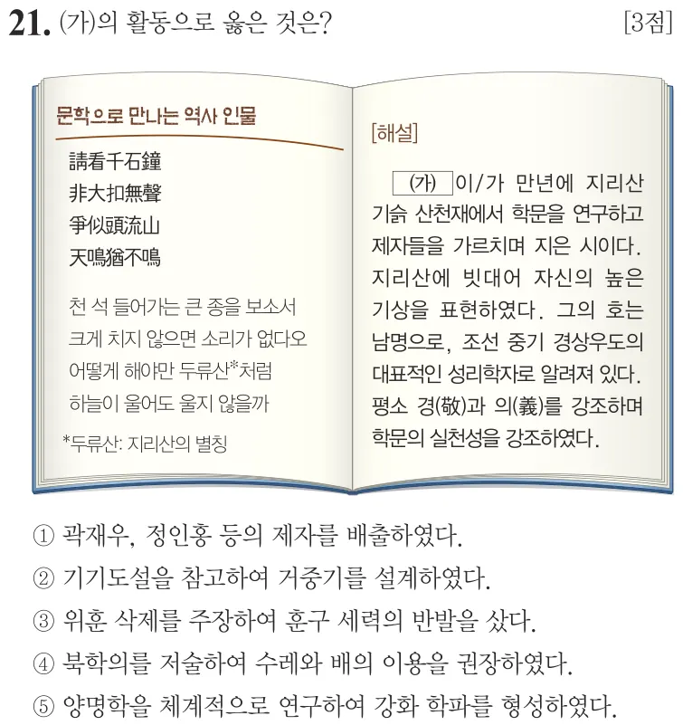 제68회 심화 21번 문제지 원본