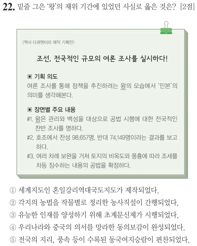 제68회 심화 22번 문제지 원본