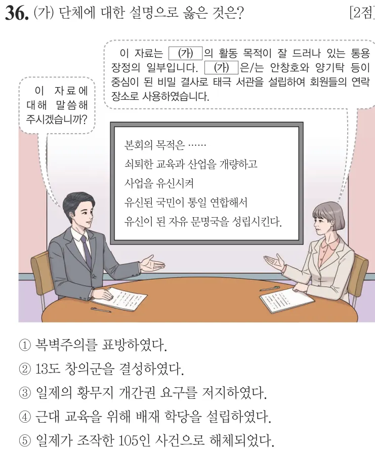제68회 심화 36번 문제지 원본