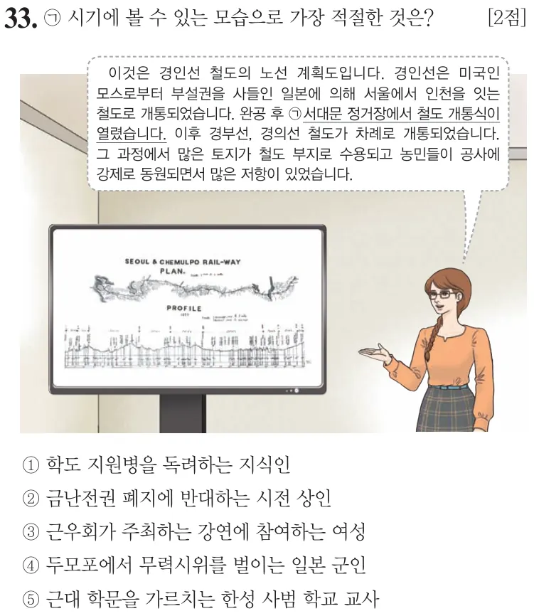 제70회 심화 33번 문제지 원본