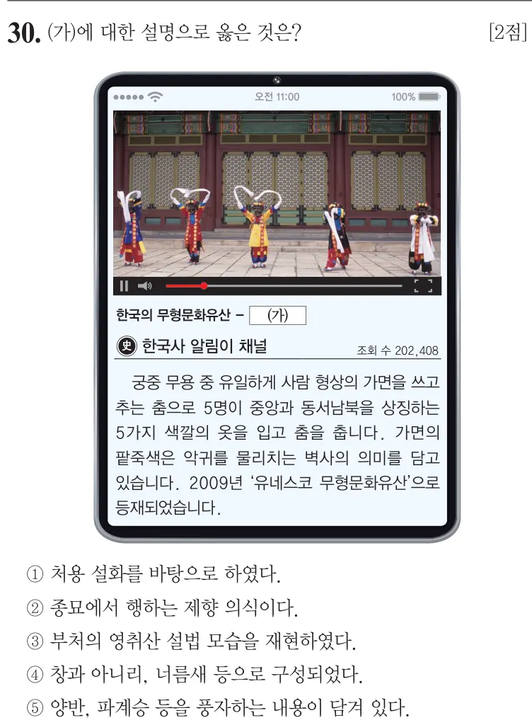 제71회 심화 30번 문제지 원본