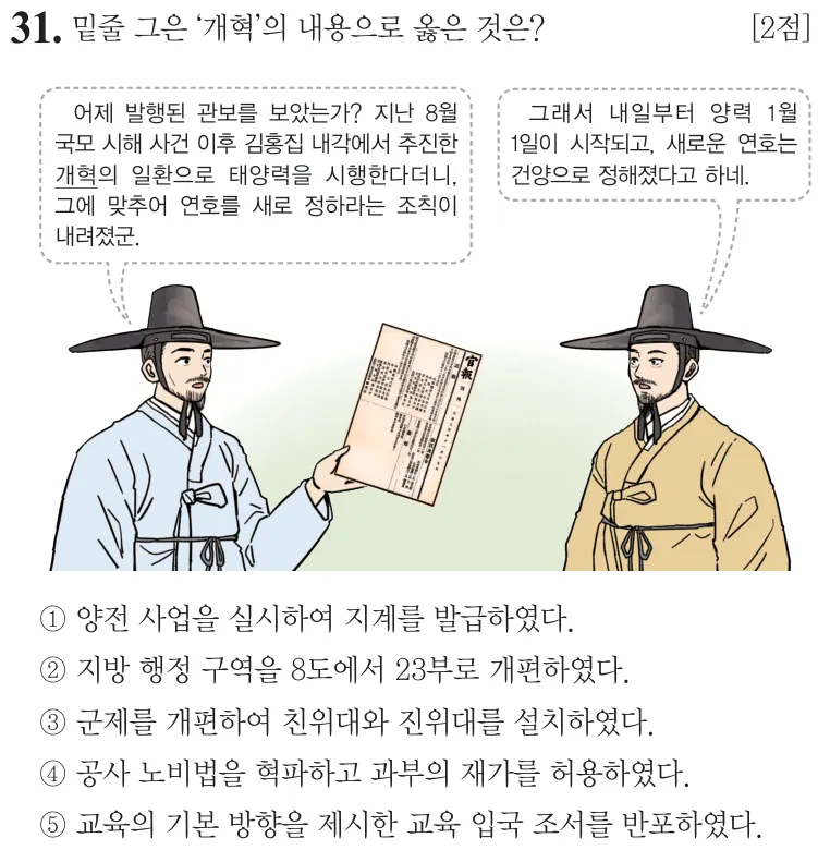 제71회 심화 31번 문제지 원본