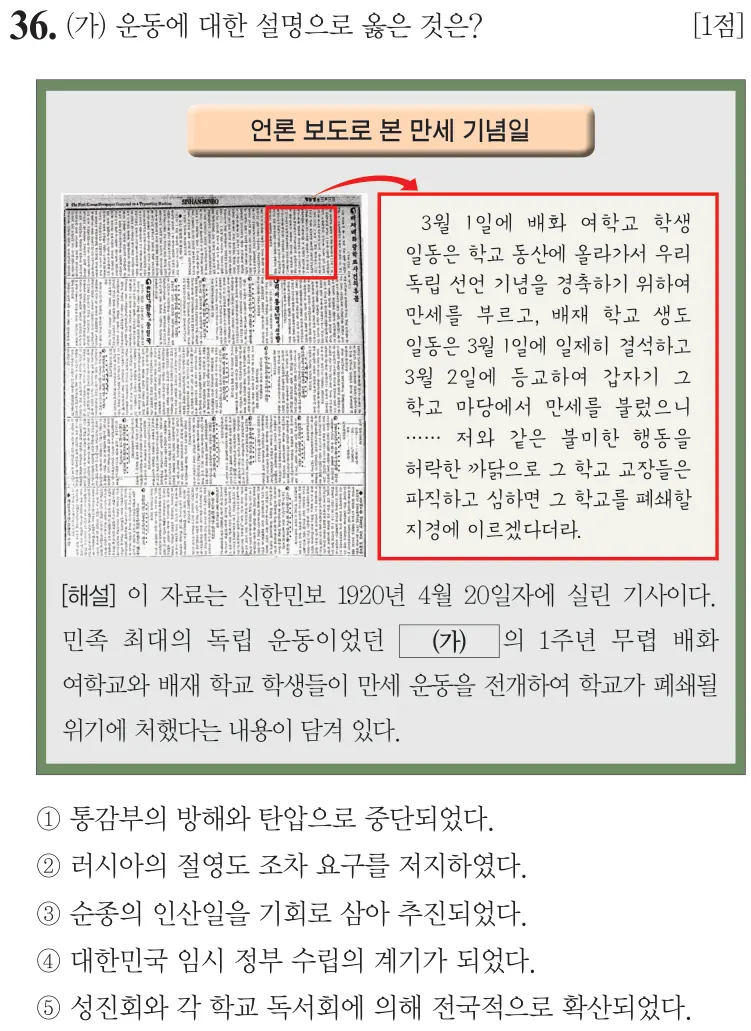 제72회 심화 36번 문제지 원본