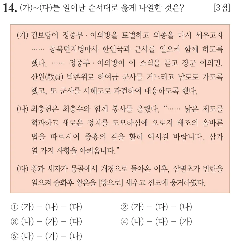 제74회 심화 14번 문제지 원본