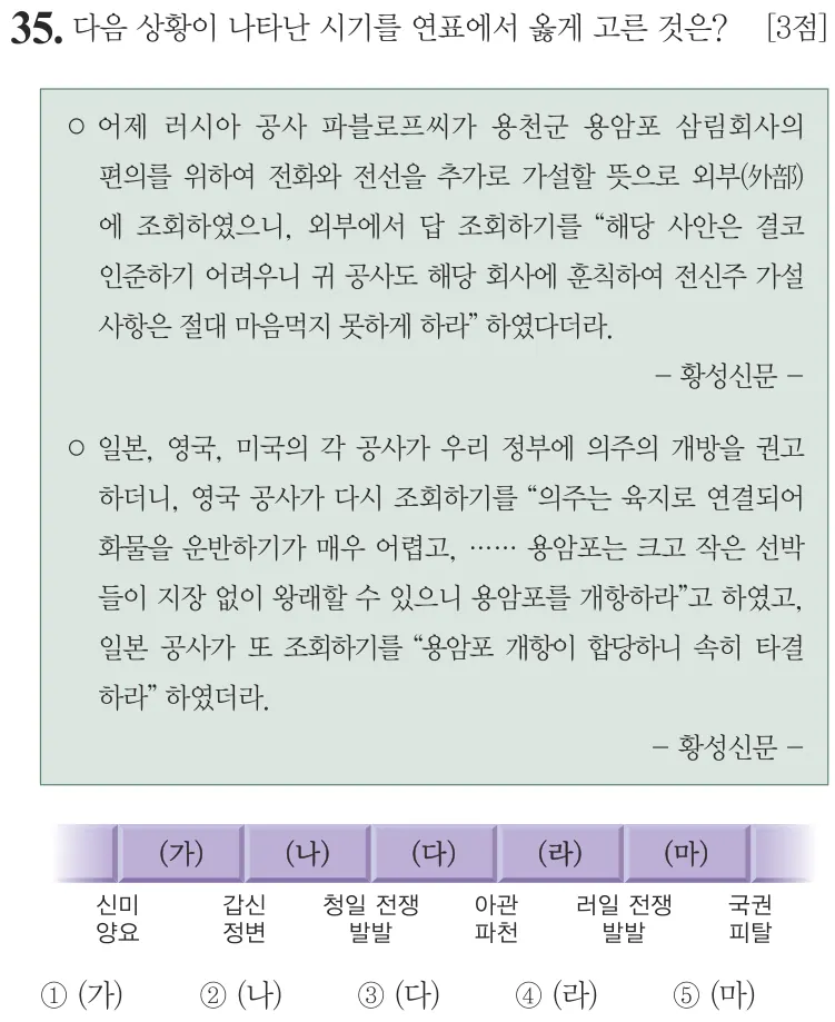 제74회 심화 35번 문제지 원본
