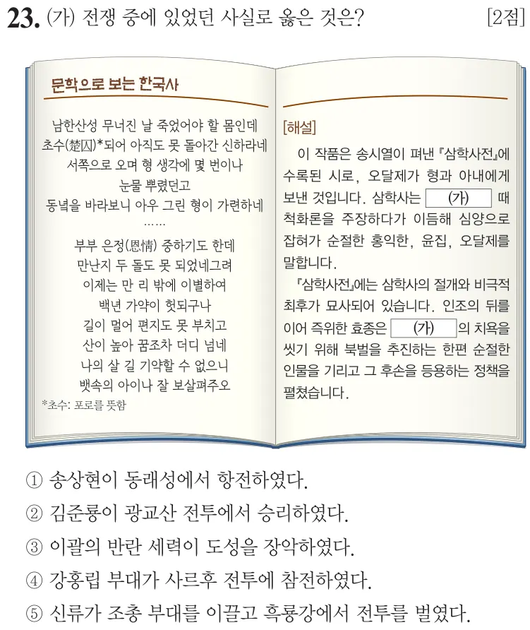 제75회 심화 23번 문제지 원본