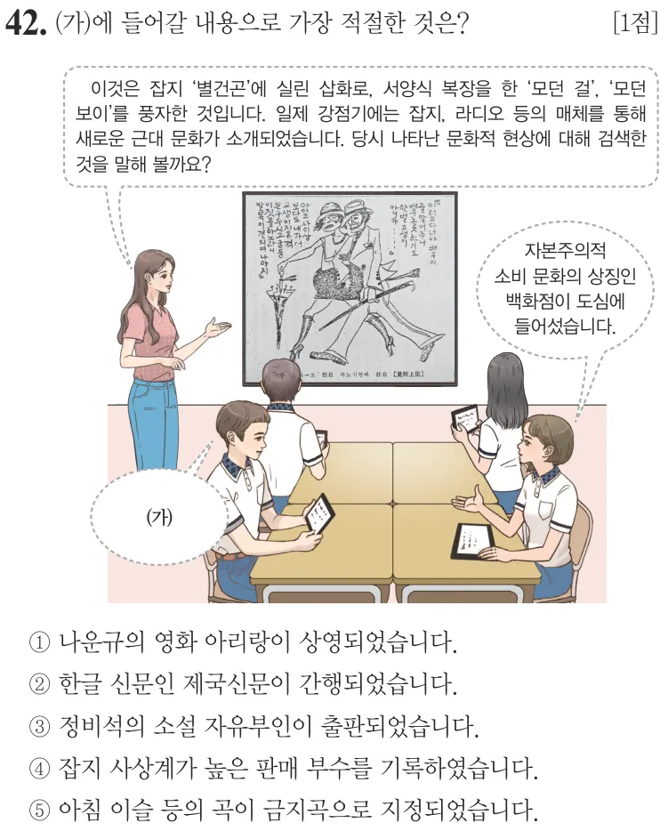 제75회 심화 42번 문제지 원본