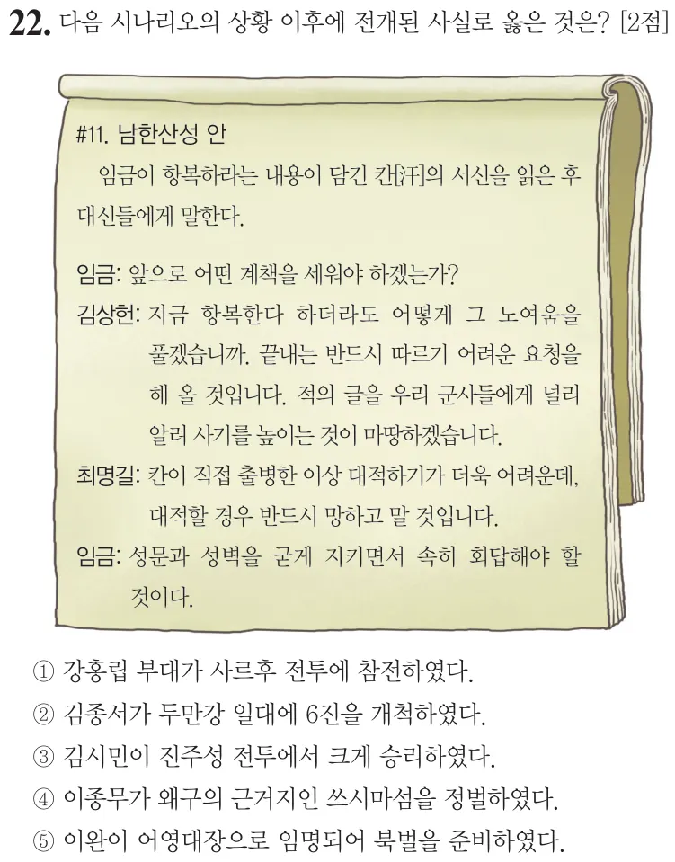 제77회 심화 22번 문제지 원본
