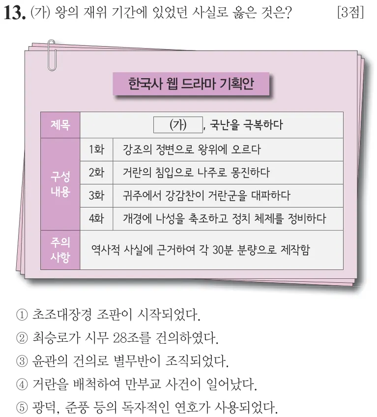 제79회 심화 13번 문제지 원본