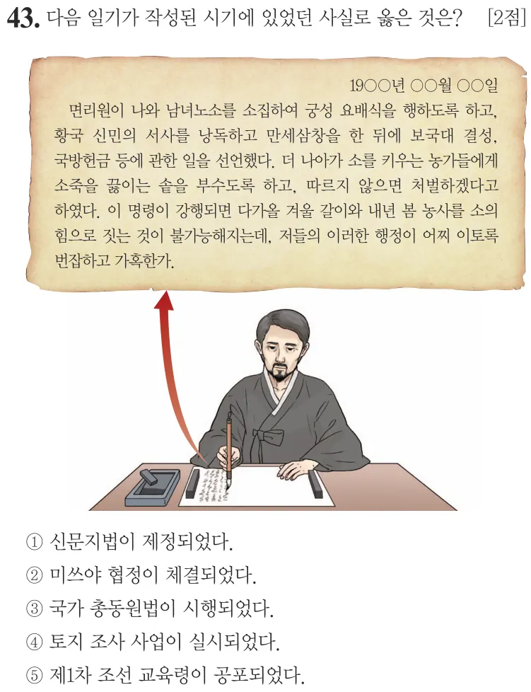 제79회 심화 43번 문제지 원본